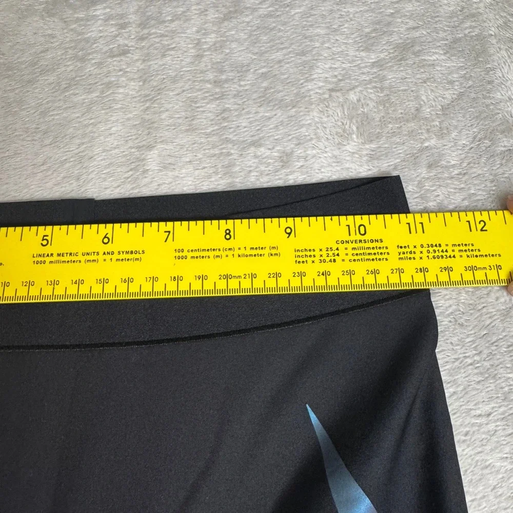 Ultracor Black Blue Iridescent Lightning Bolt High Rise Compression Leggings XS